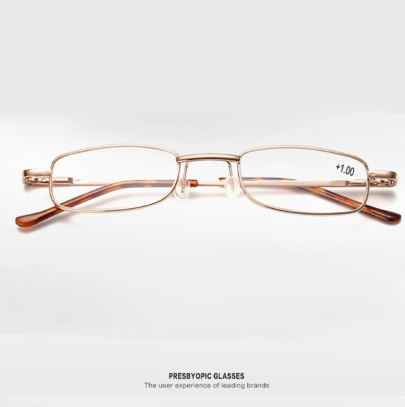 China factory wholesale unisex metal glasses men custom logo aluminum alloy pen box women reading glasses