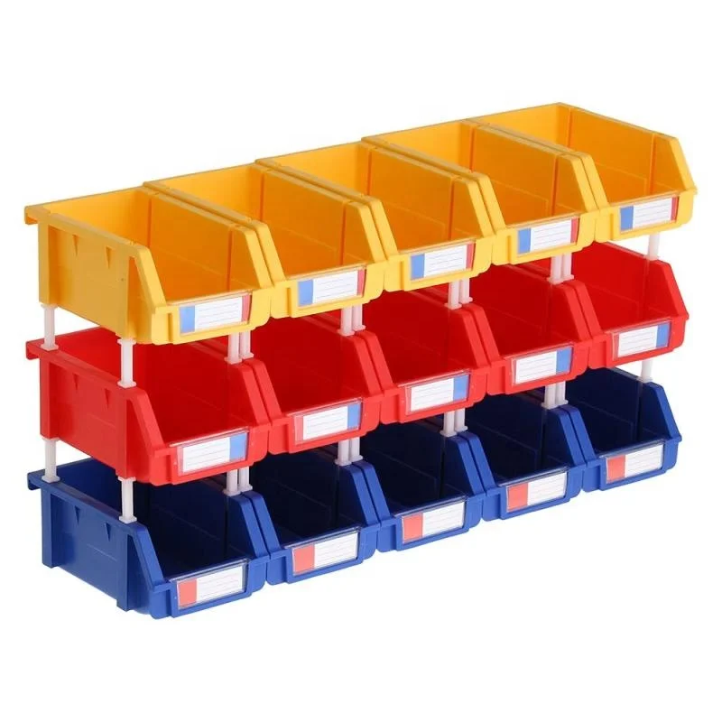 Wholesale Industrial Warehouse Plastic Multifunction Plastic Storage Rectangle Office Organizer Zoom Plastic Swing Top Bin