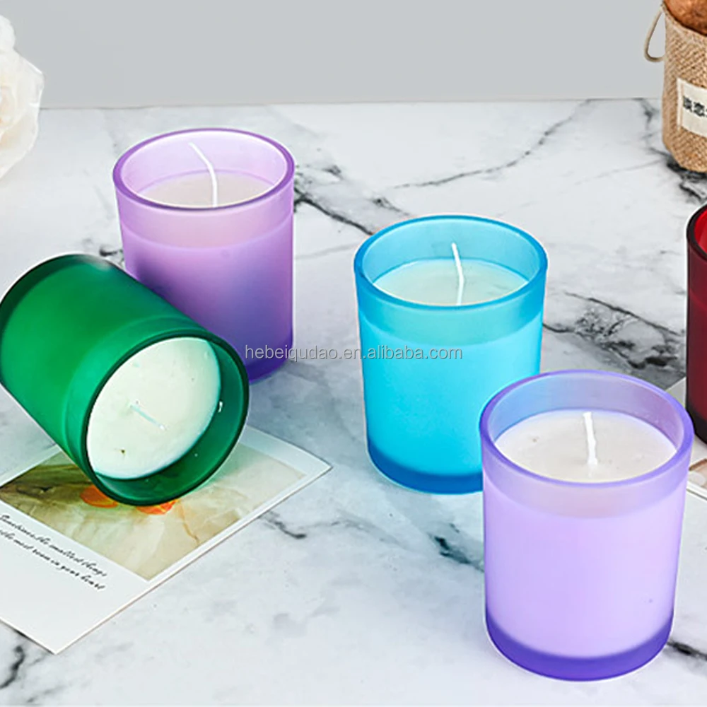 Wholesale Custom Fragrance Bulk Soy Wax Aromatherapy Candle Premium Simple Frosted Glass Jar Aromatherapy Candle for Home Hotel