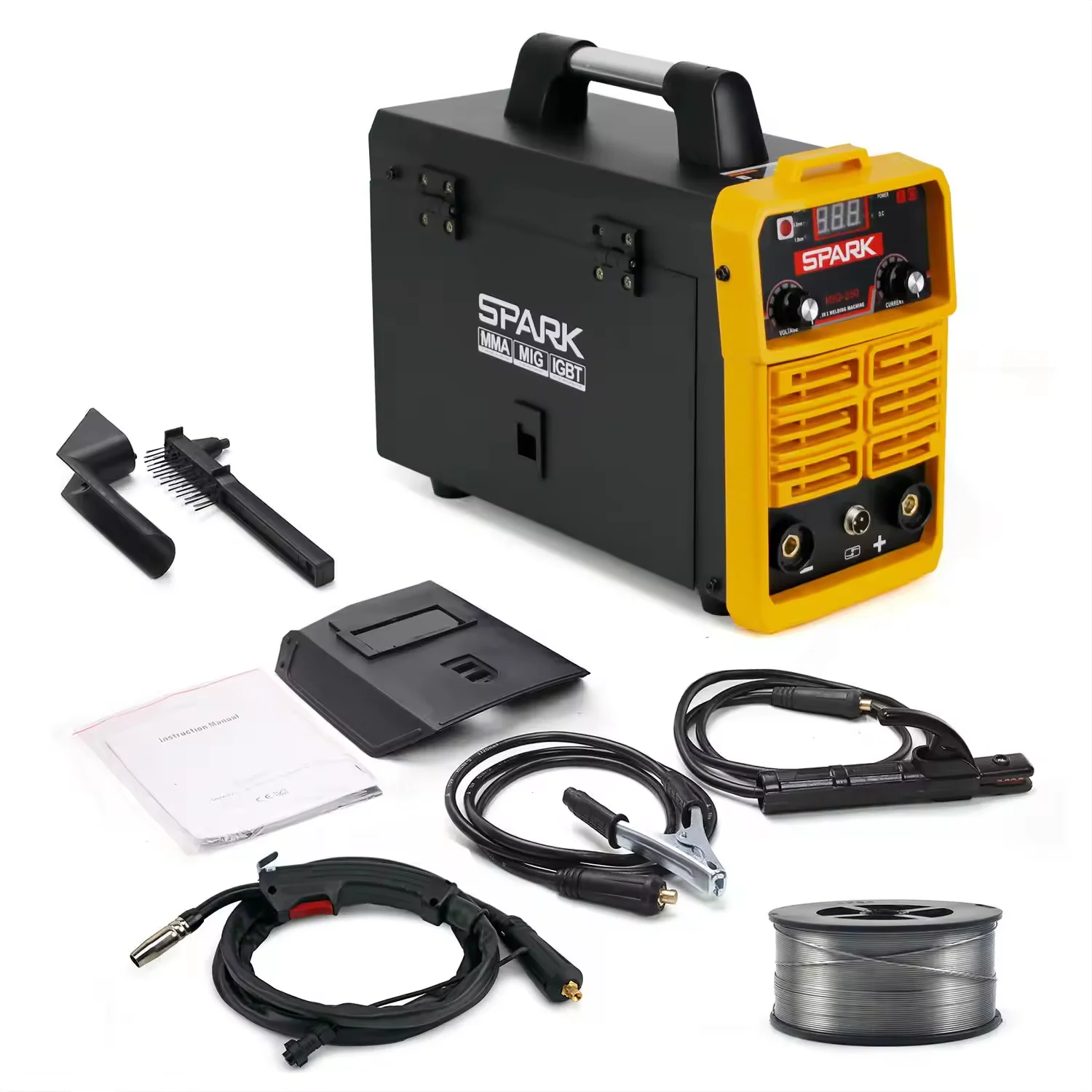 220V Gasless MIG Welding Machine 250 Amp 2 IN 1MIG/MMA Inverter Pcb Board Welder MIG-250 Max 1KG