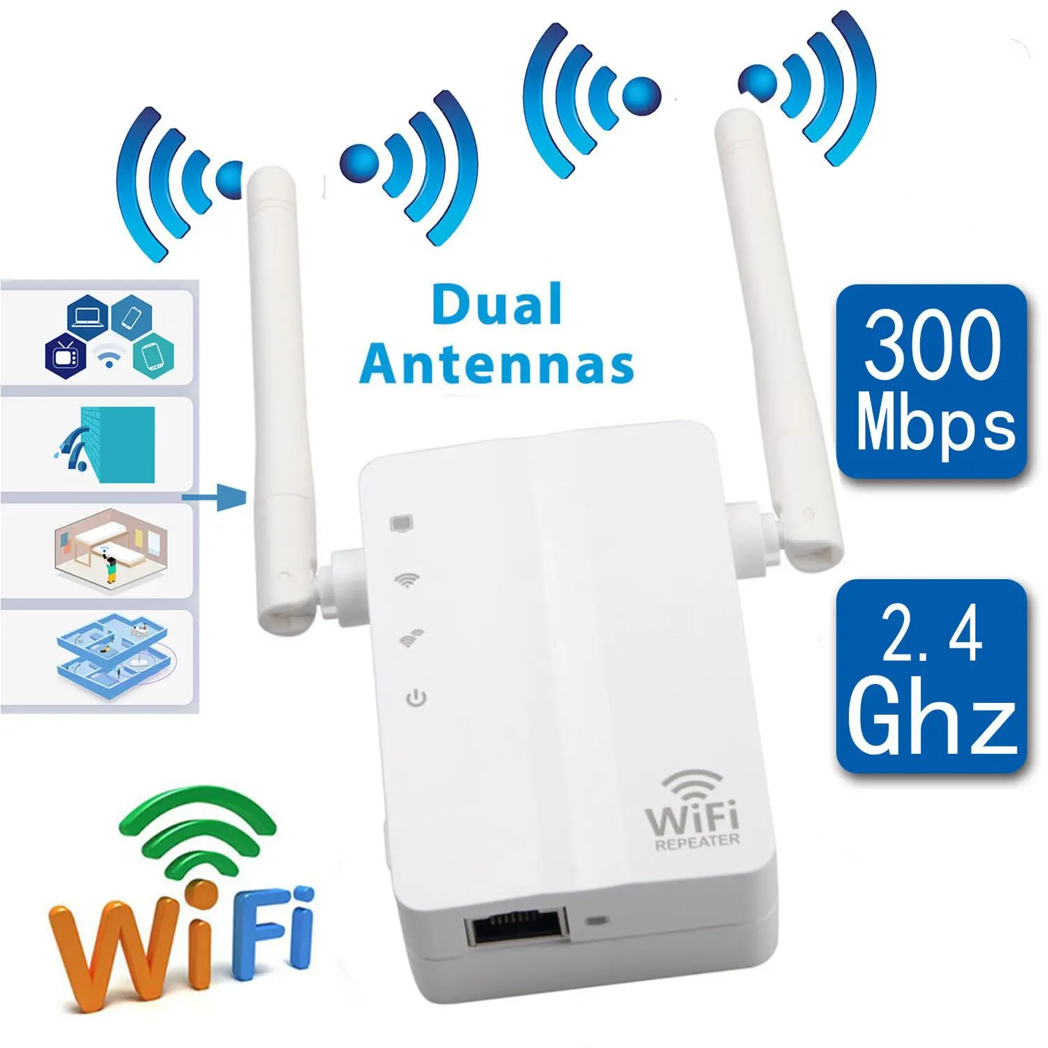 Усилитель сигнала Wi-Fi для домашнего использования 2 4 ГГц 300