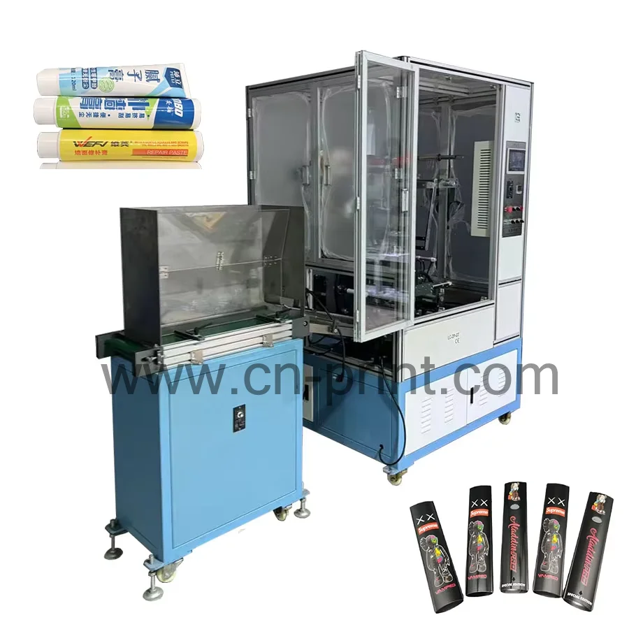 LC Brand High precision full automatic Hot stamping foil /Heat transfer printing embossed machine for Soft Tube lipstick