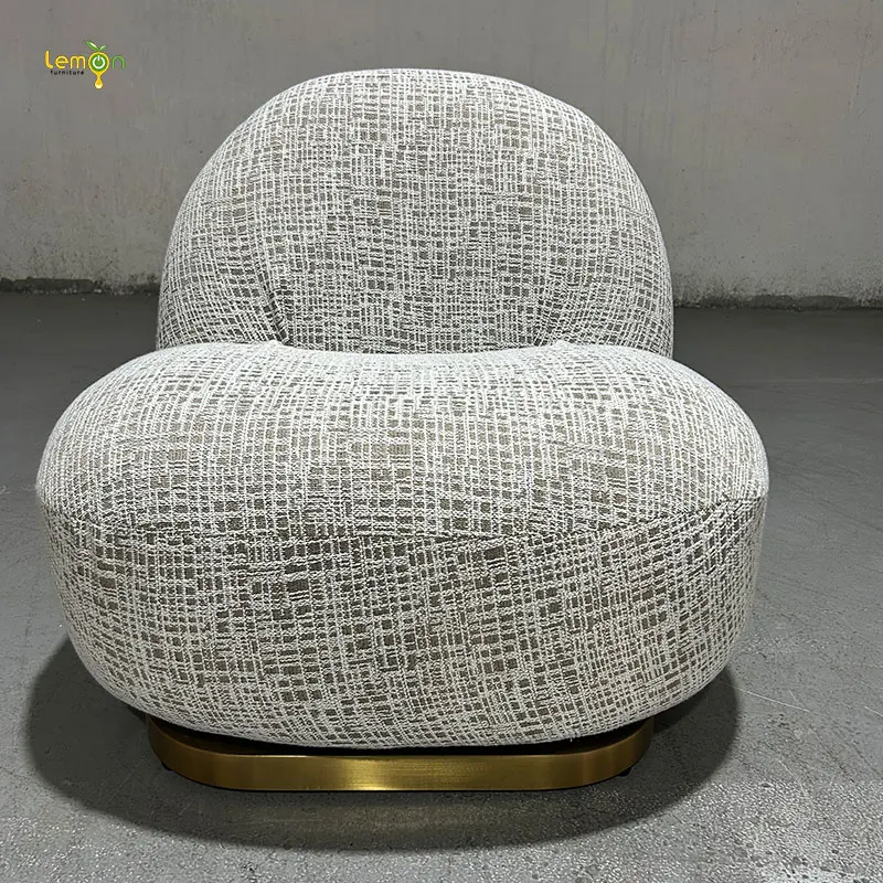 Light luxury Italian style extremely simple chair Internet celebrity rotatable living room creative negotiation leisure chair