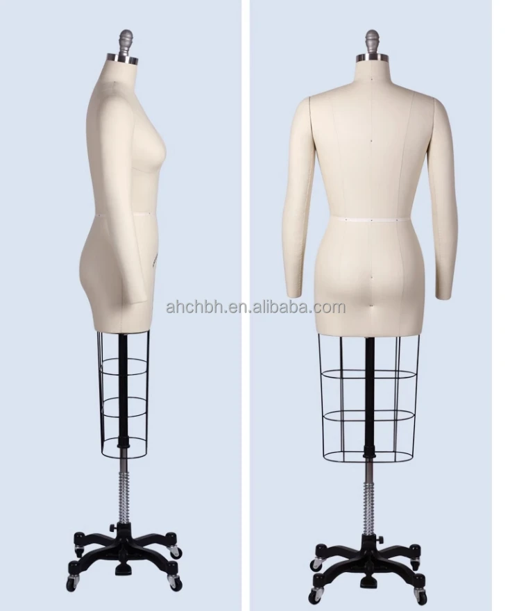 Professional Female Half Body Dress Form Collapsible Shoulders and Removable  arms For Dressmaker