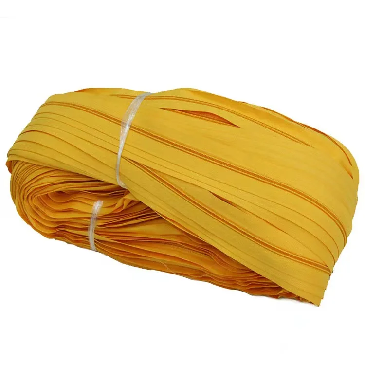 Custom Factory Nylon Zipper 3#5# Zipper Tape Nylon Zipper Long Chian Home Textile Sofa Pillow Auto-lock Nylon Roll