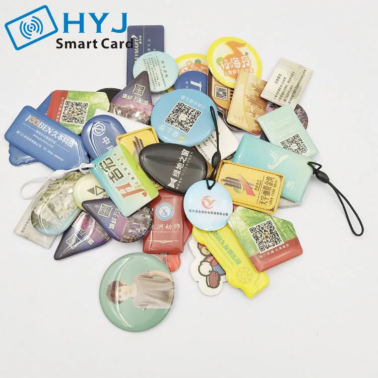 13.56MHz RFID Animal Dog Collar Tag QR Code NFC Epoxy RFID Tags For Pet Tracking