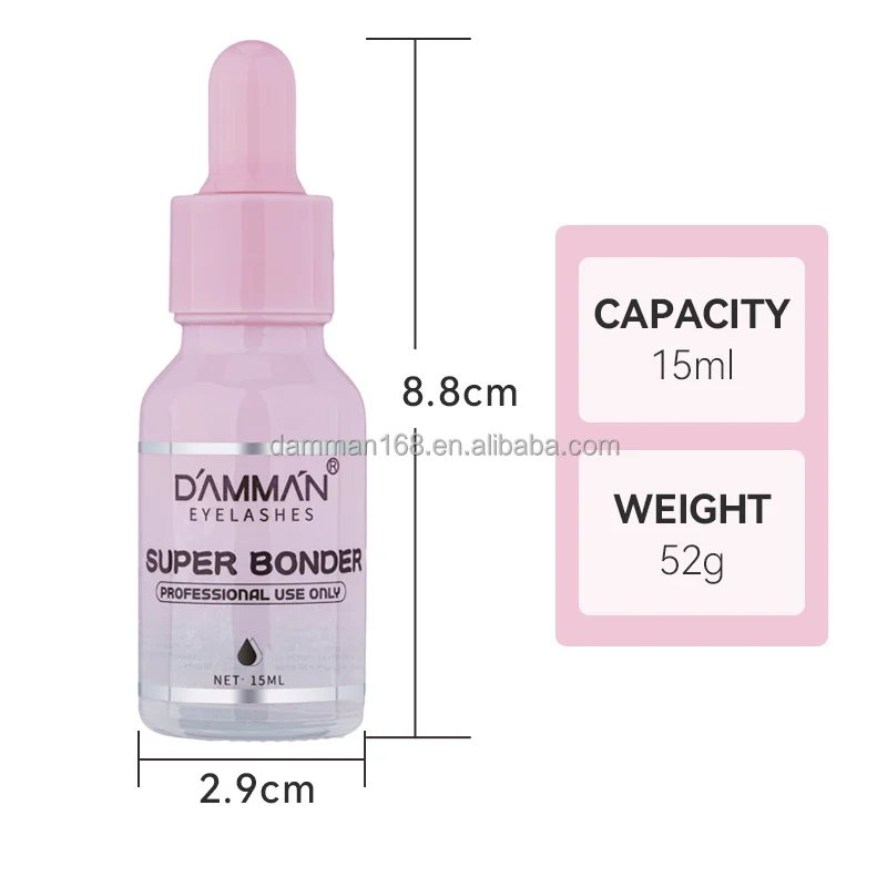 Damman Super Bonder Top Clear Fast Drying Custom Private Label Eyelash Extensions Lash Super Bonder