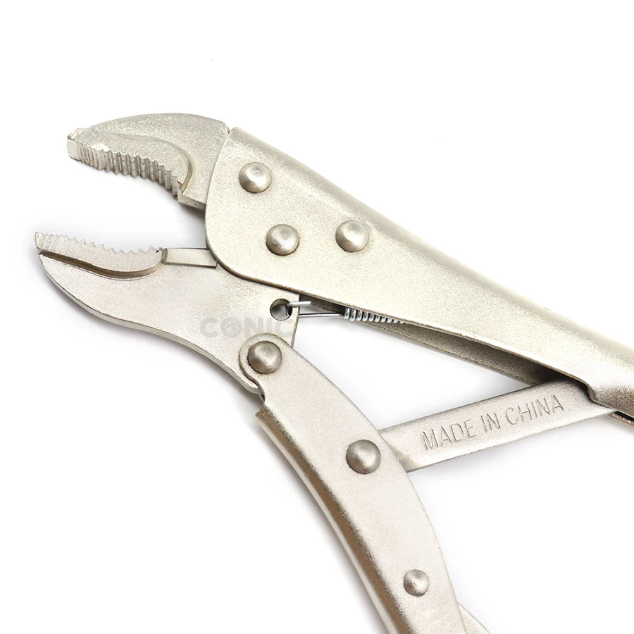 High quality professional Cr-V steel vise grip Curved Jaw locking pliers with PVC dipped handle