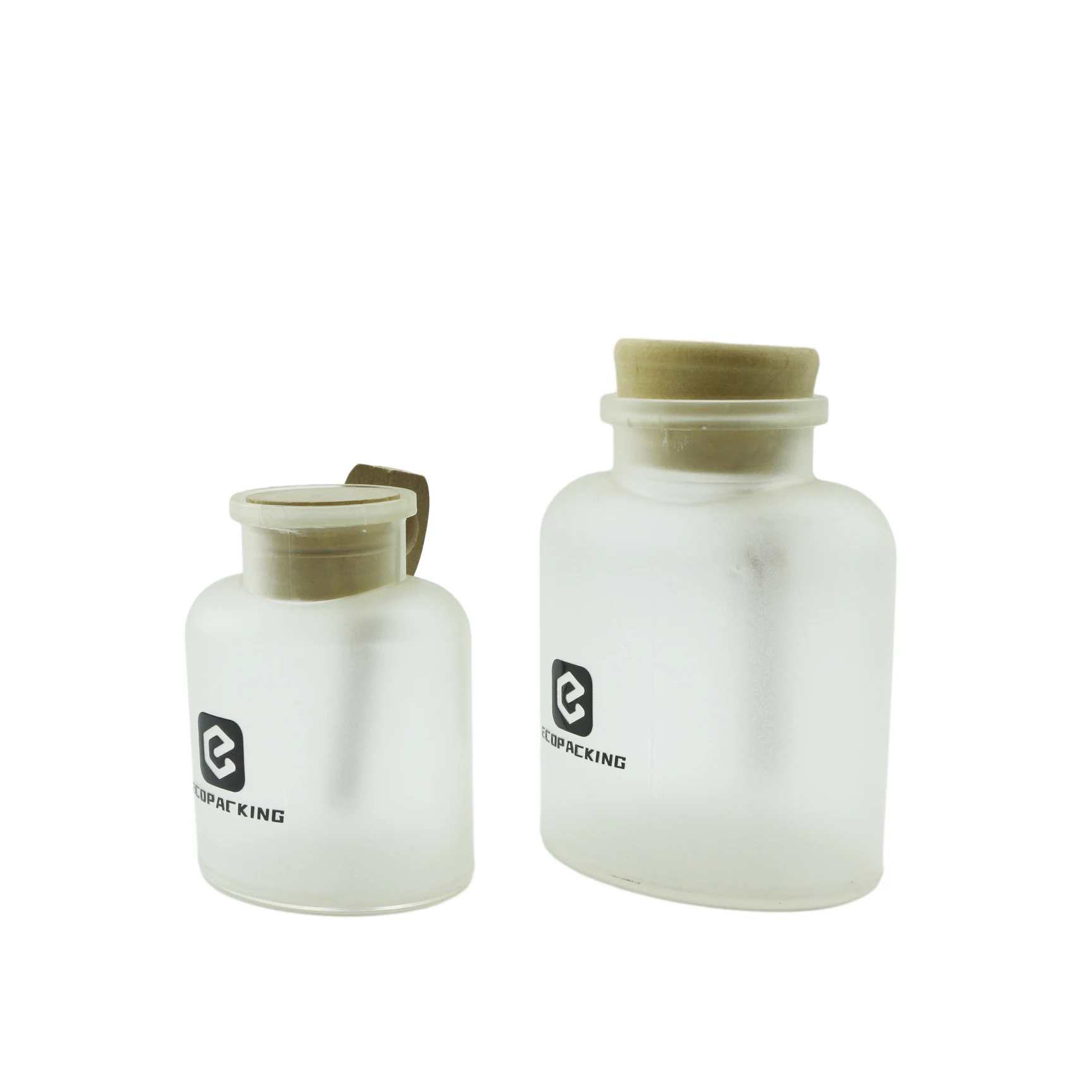 100ml 200ml 300ml 500ml frosted ABS plastic jar for bath salt body lip scrub packaging with cork metal lock for personal care