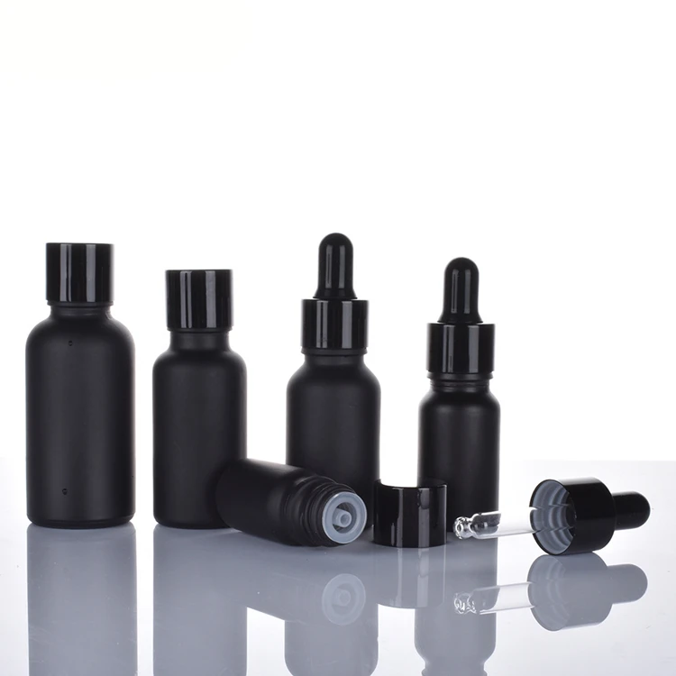 5ml 10ml 15ml 20ml 30ml 50ml 100l matte dark black oil glass dropper