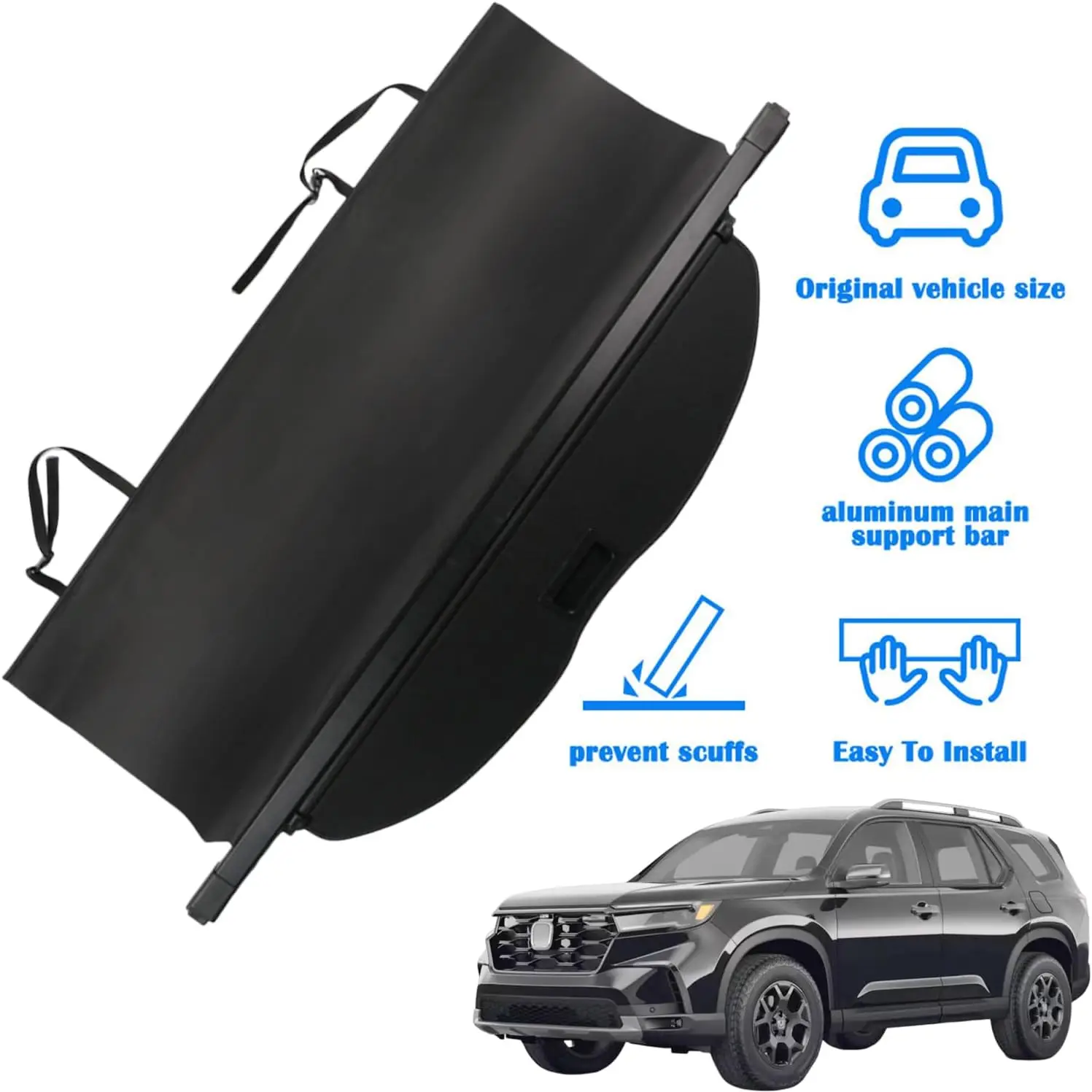 Car Accessories and Parts Retractable Car Parcel Shelf For Honda Pilot 2023-2024