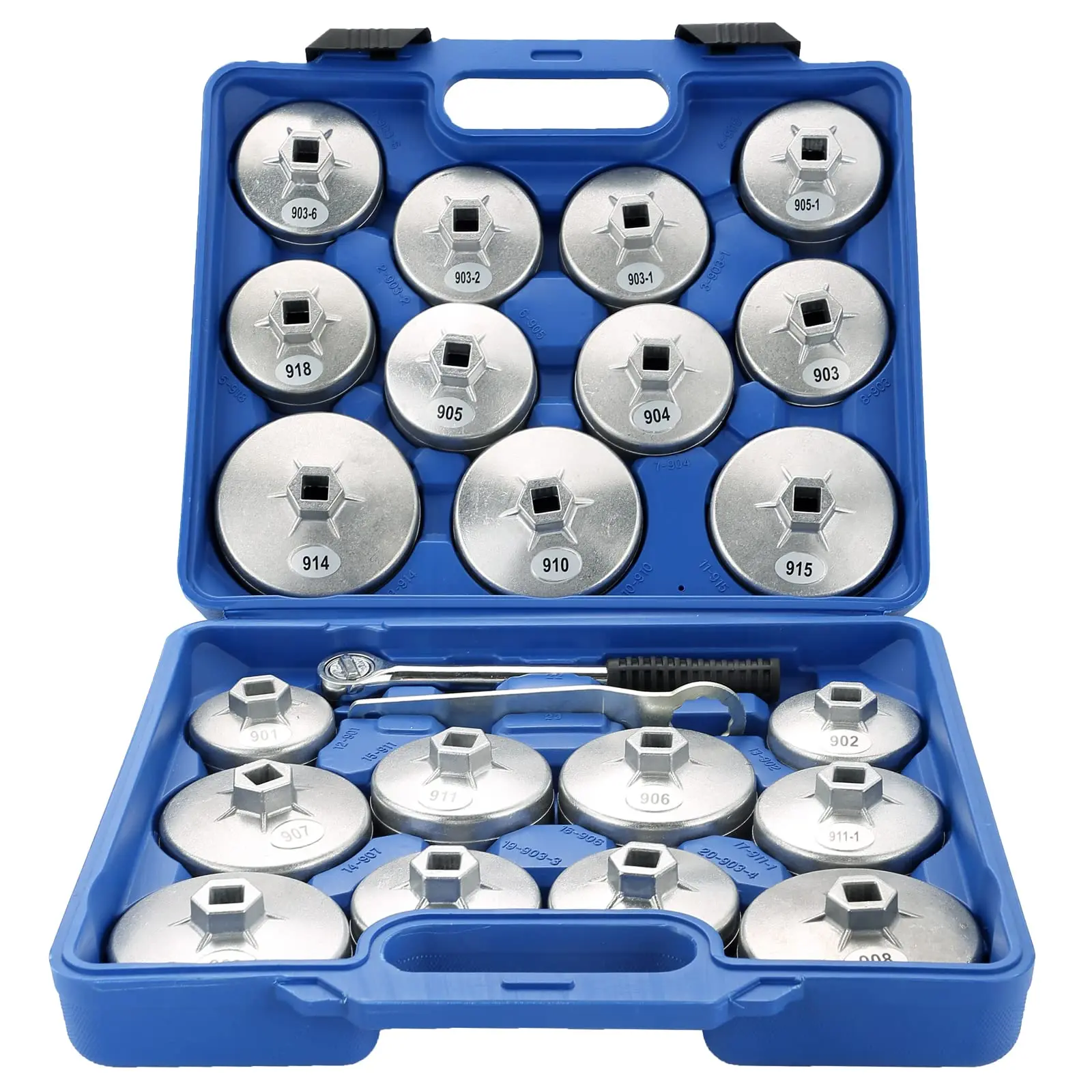 23PC Oil Filter Removal Wrench Tool Socket Set Automotive Tool Set