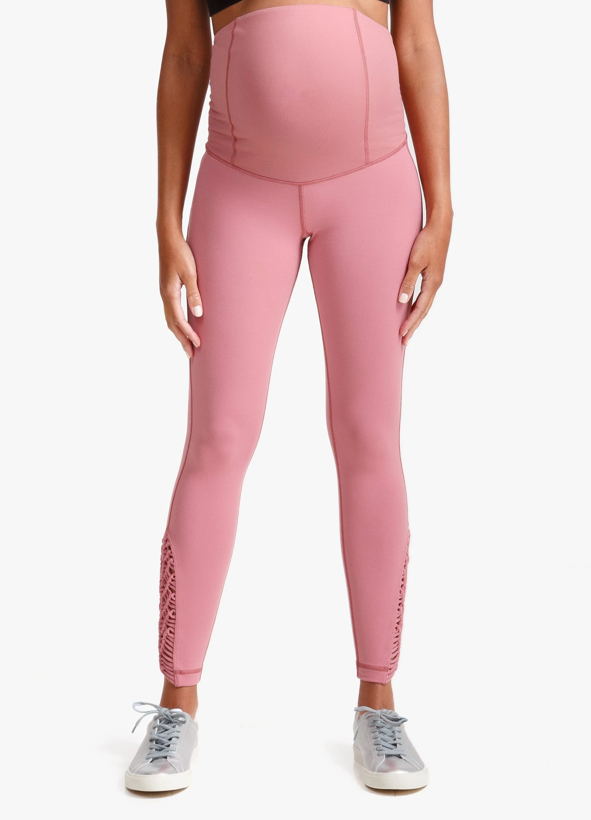 
Seamless Full Ankle Over breathable maternity leggings pants 