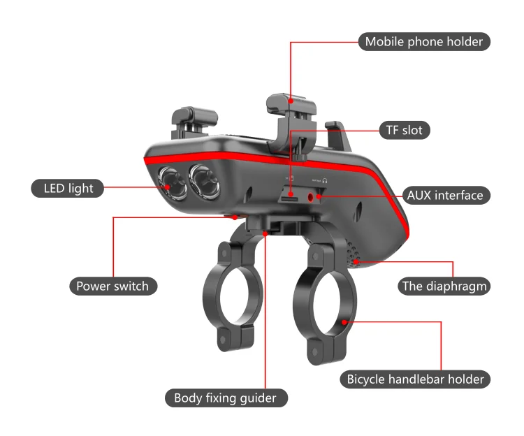 motorcycle phone holder waterproof with 5000mAh power bank