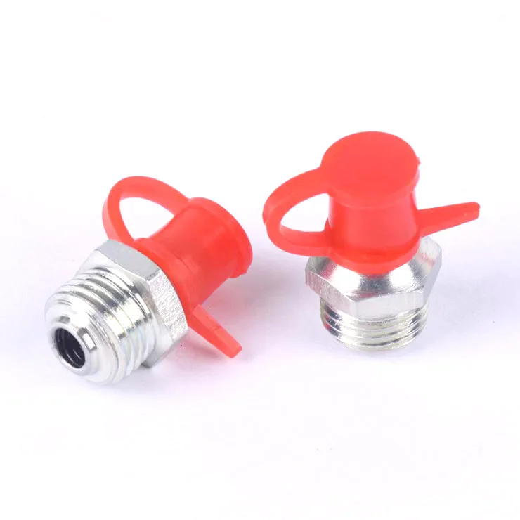 ZM-100-2 Grease Fitting Caps RED Polyethylene Dust Caps for M6 M8 M10 Metric Thread Grease Zerk Nipple Fitting