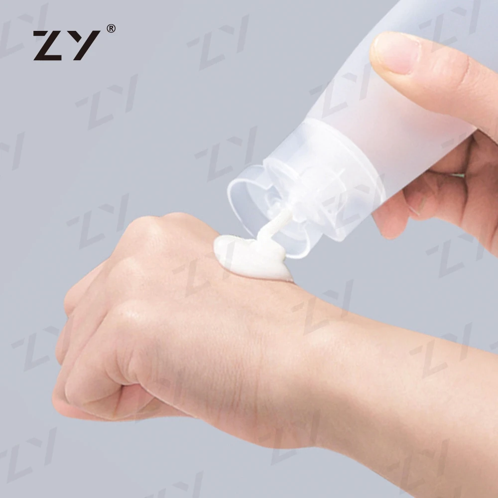 PP Hand Cream Clear Cylinder Plastic Packaging Tubes 100Ml Tube Plastic Squeeze Tube For Cosmetic