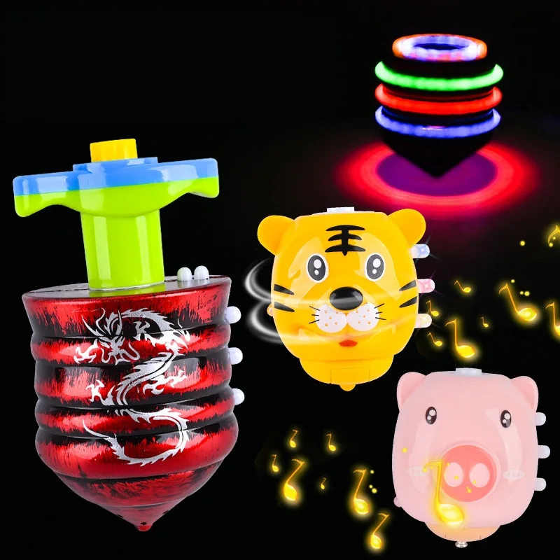 Children gyro toys boys and girls Street stalls Park night market Wholesale toys Light music gyro