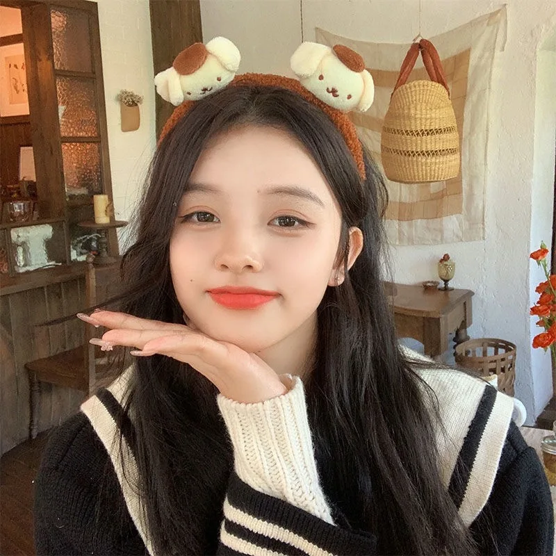 Kawaii Plush Hairband Cartoon Cute plush kuromi headbands girl headbands for skin care