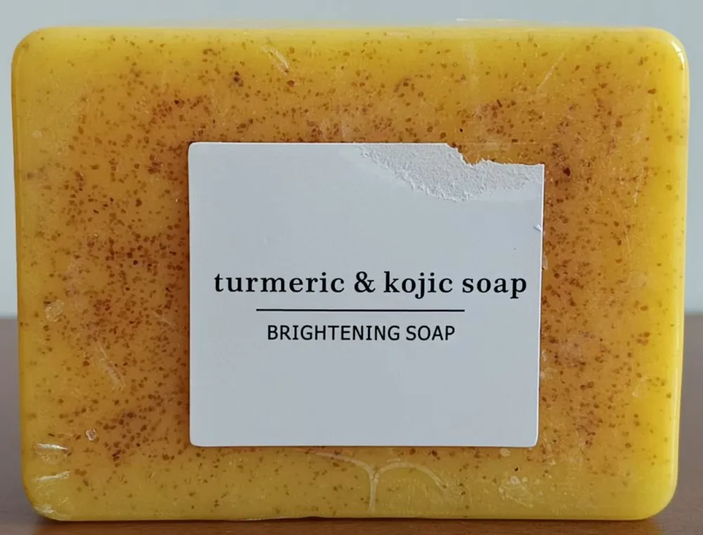 Whole Sale Handmade Oil Control Lightning Lemon Kojic Acid Tumeric and Turmeric Oil Bar Soap Face