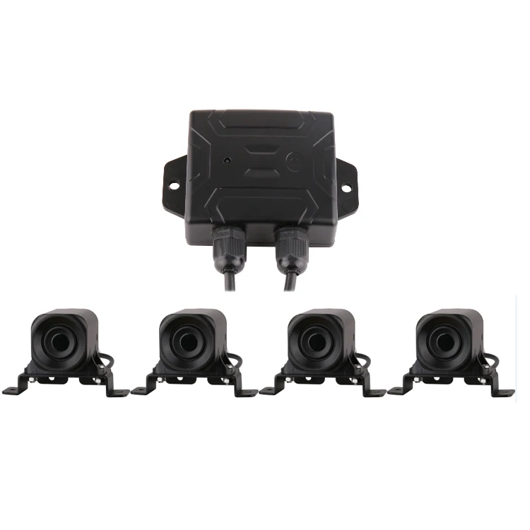 Vehicle Parking Sensor Customized 4 Input Radar Sensor Parking Car Camera Radar System With Radar Host Box