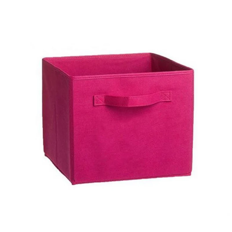 Simple design convenient foldable stackable cube Fabric canvas storage box