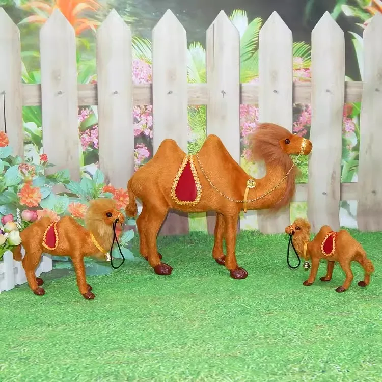 Simulated Camel Model Little Camel Plush Toy Doll Ornament Crafts Home Decoration