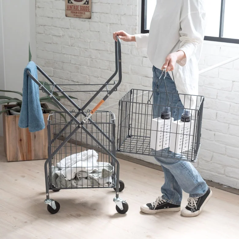 The 2024 Popular Product Rolling Laundry Cart Cage Trolley with Wheels