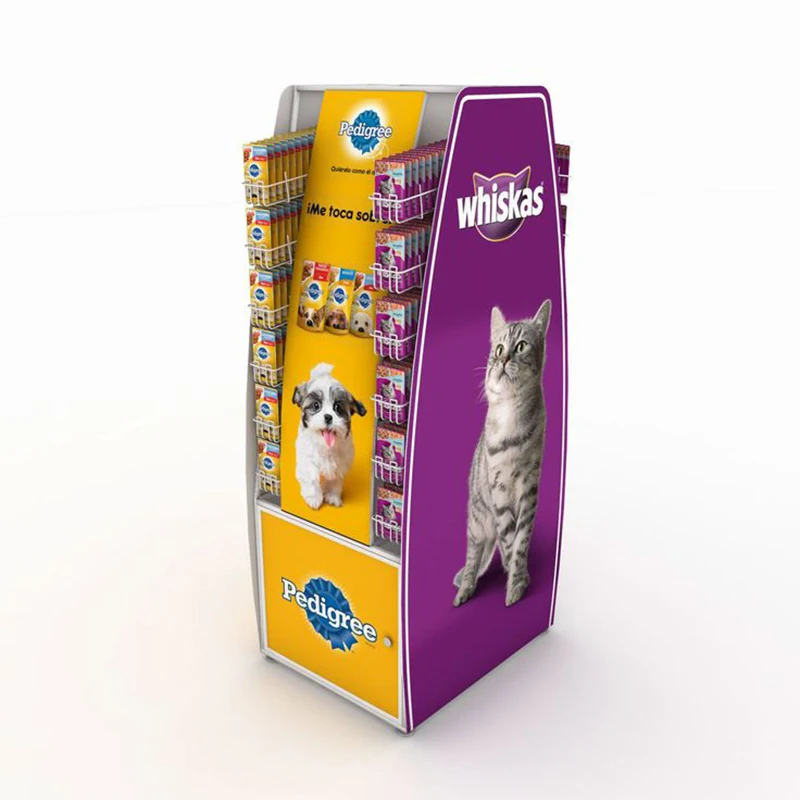 Floor Shelf Pet Food Display Stand With Hook In Pet Shop And House