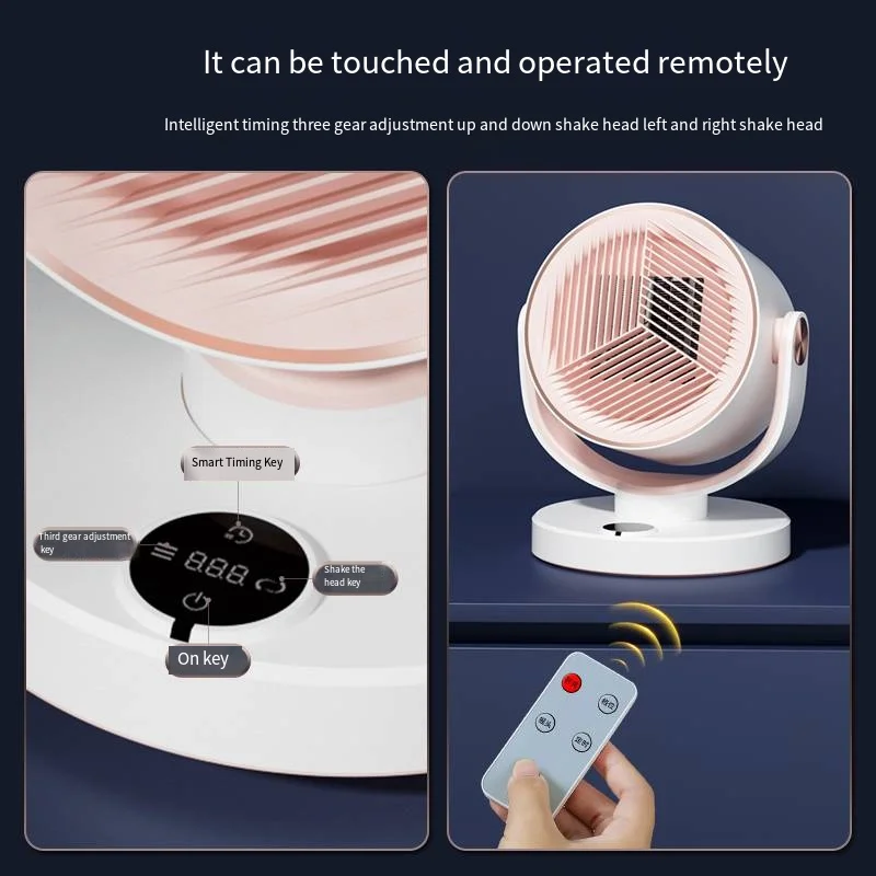 1200W PTC Wall-Mounted Portable Heater with Remote Control Quick Heating Fan Garden Living Room Bathroom Bedroom Installation