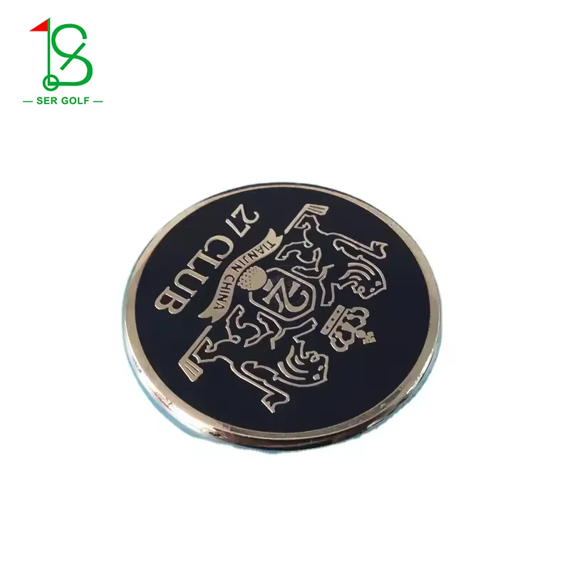 Wholesale Magnetic Accessories Golf Ball Markers  3D Coin Design Magnetic with Logo Custom Metal Golf Hat Clip