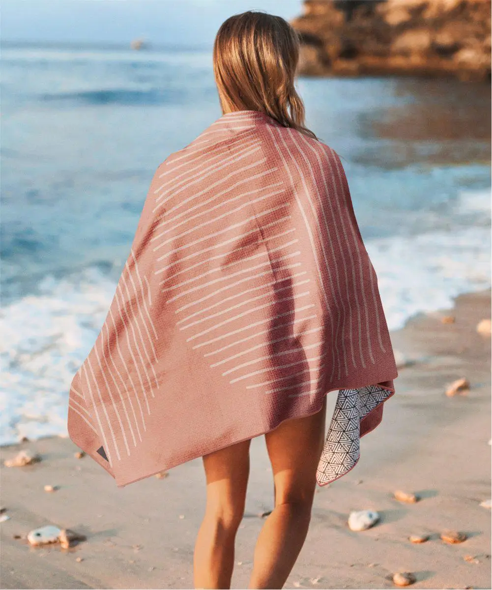 Hot Selling Quick Dry Microfiber Sublimation Beach Towel with Personalized Print Palm Pattern