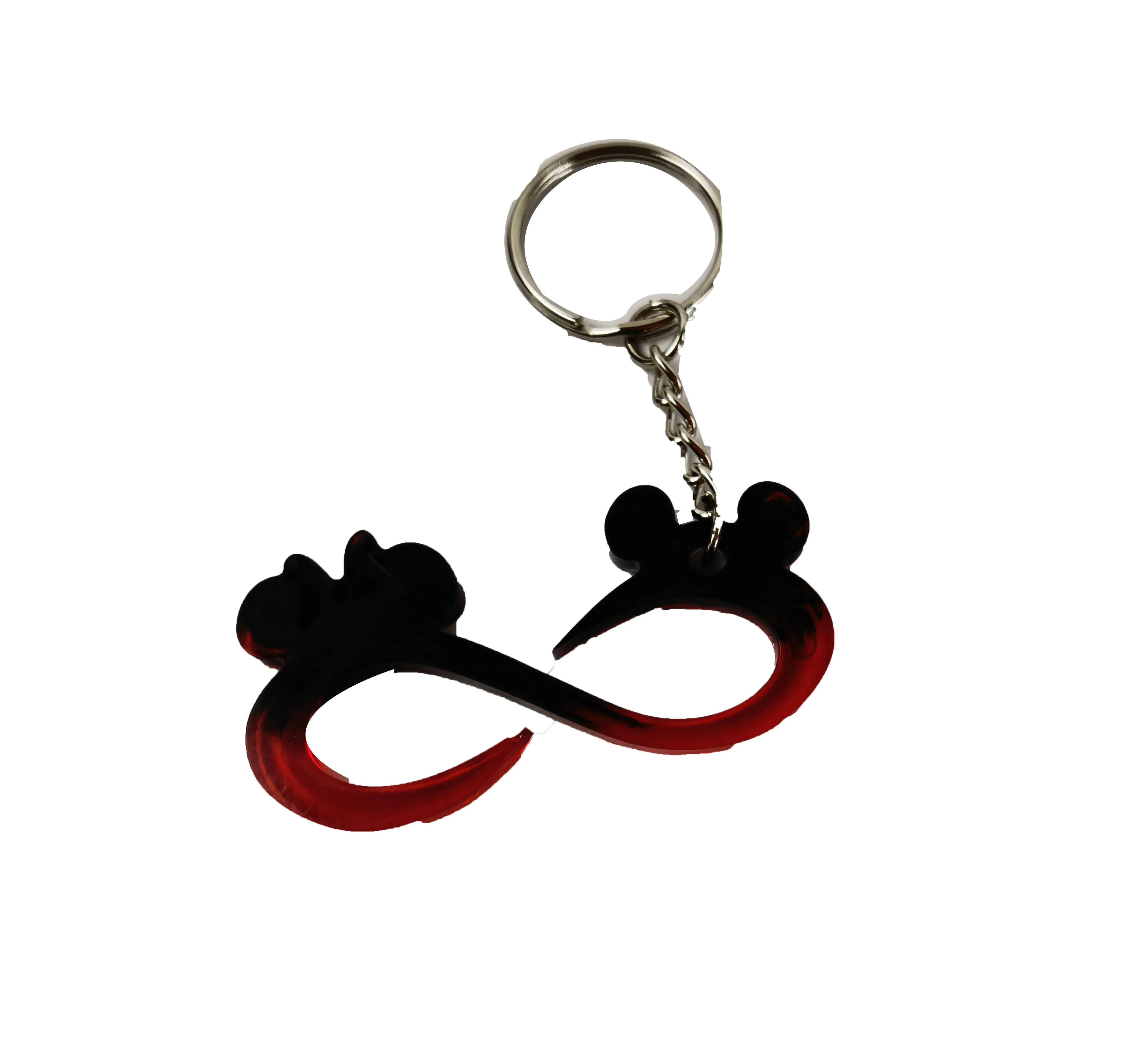 122501 silicone mickey and mini keychains mold  silicone pendant resin mold