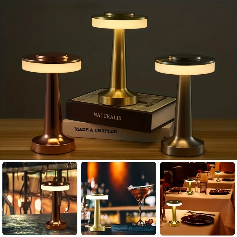 Aluminum Touch Desk Light Hotel Restaurant Usb Charging Small Night Lamp I-Shaped Led Table Lamp