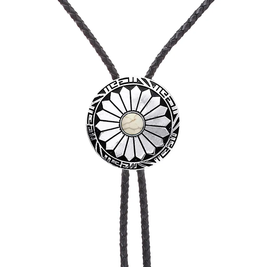 Горячая Распродажа Западный Белый Рог коляр Боло галстук для мужчин и