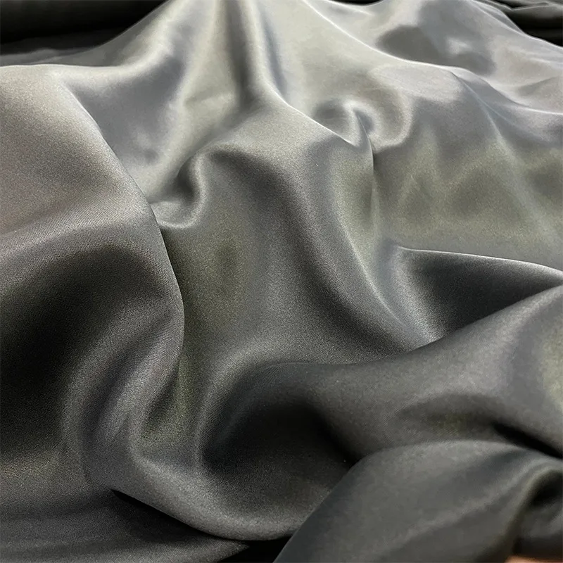30mm Eco-Friendly Silk Double-Sided Satin Fabric High Quality Glossy Smooth Garment Scarf with Plain Style on Both Sides