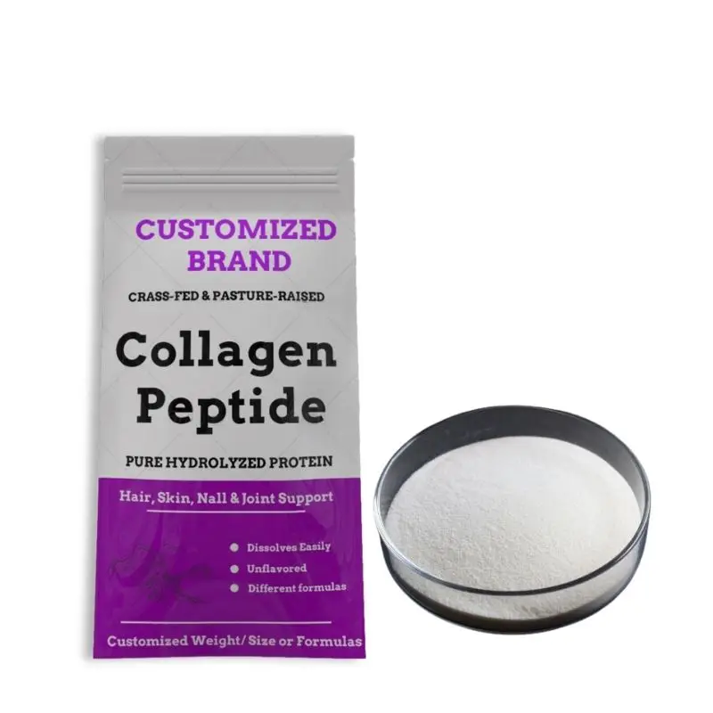 Custom Collagen Peptides Powder Skin Whitening Glow Digestive Enzymes for Hair Nails Beauty Supplement
