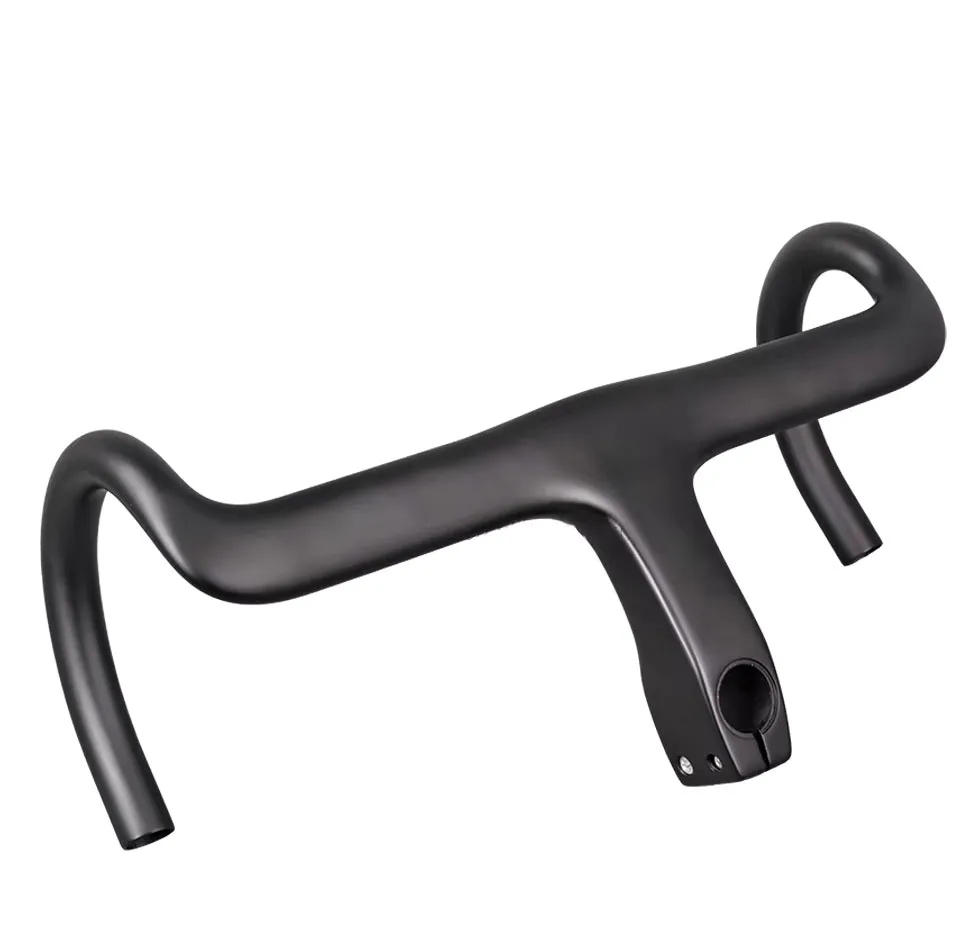 Carbon Fiber Road Bike Handlebar 31.8 Integrated Carbon Gravel Handle Bar Internal Cable full carbon road bike race flat bar