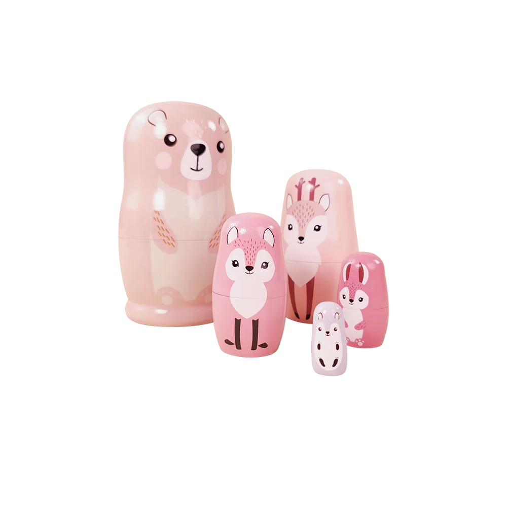 Wholesales New Custom Russian Doll Matryoshka Promotion Gif Toy Traditional Hand Painted Doll Fantasy Wood Unisex Inflatable