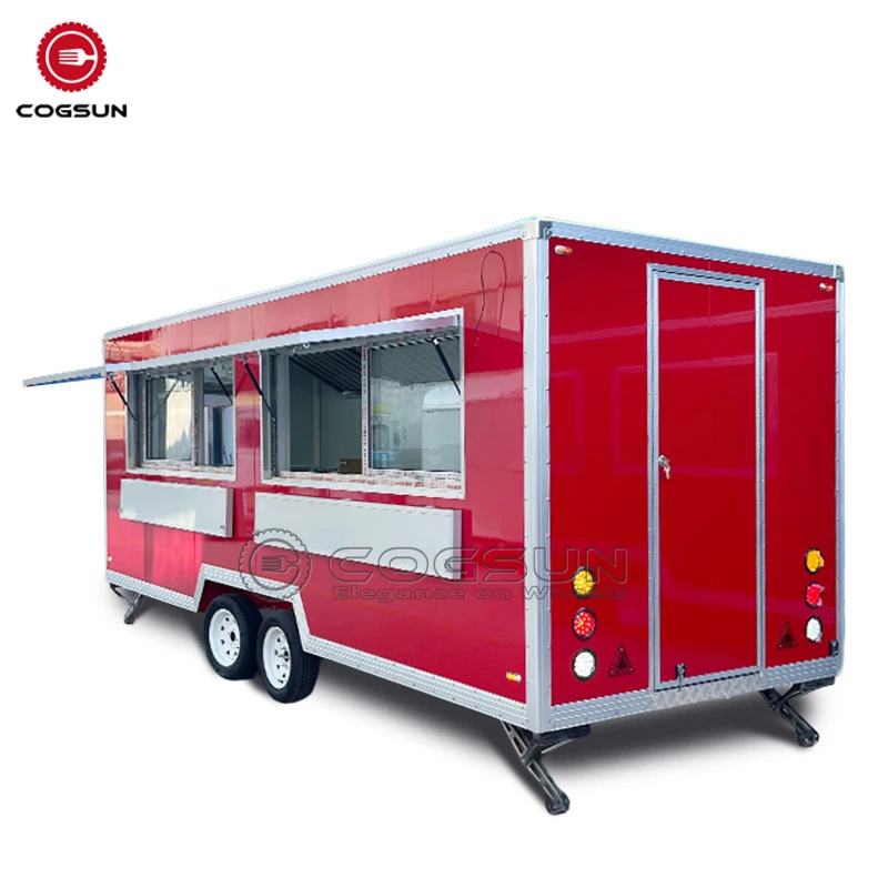 Customizable Concession Window Setup with Full Kitchen Trailer Food Truck Accessories