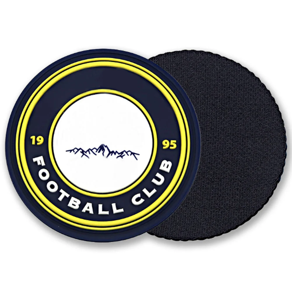 Customised Logo Marvel Rubber Embroidery Patch Velcroc Backing Pvc Patches