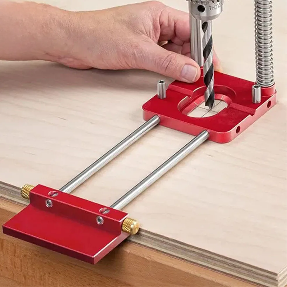 Woodworking drilling positioner Alloy steel easy and labor-saving woodworking drilling template guide tool