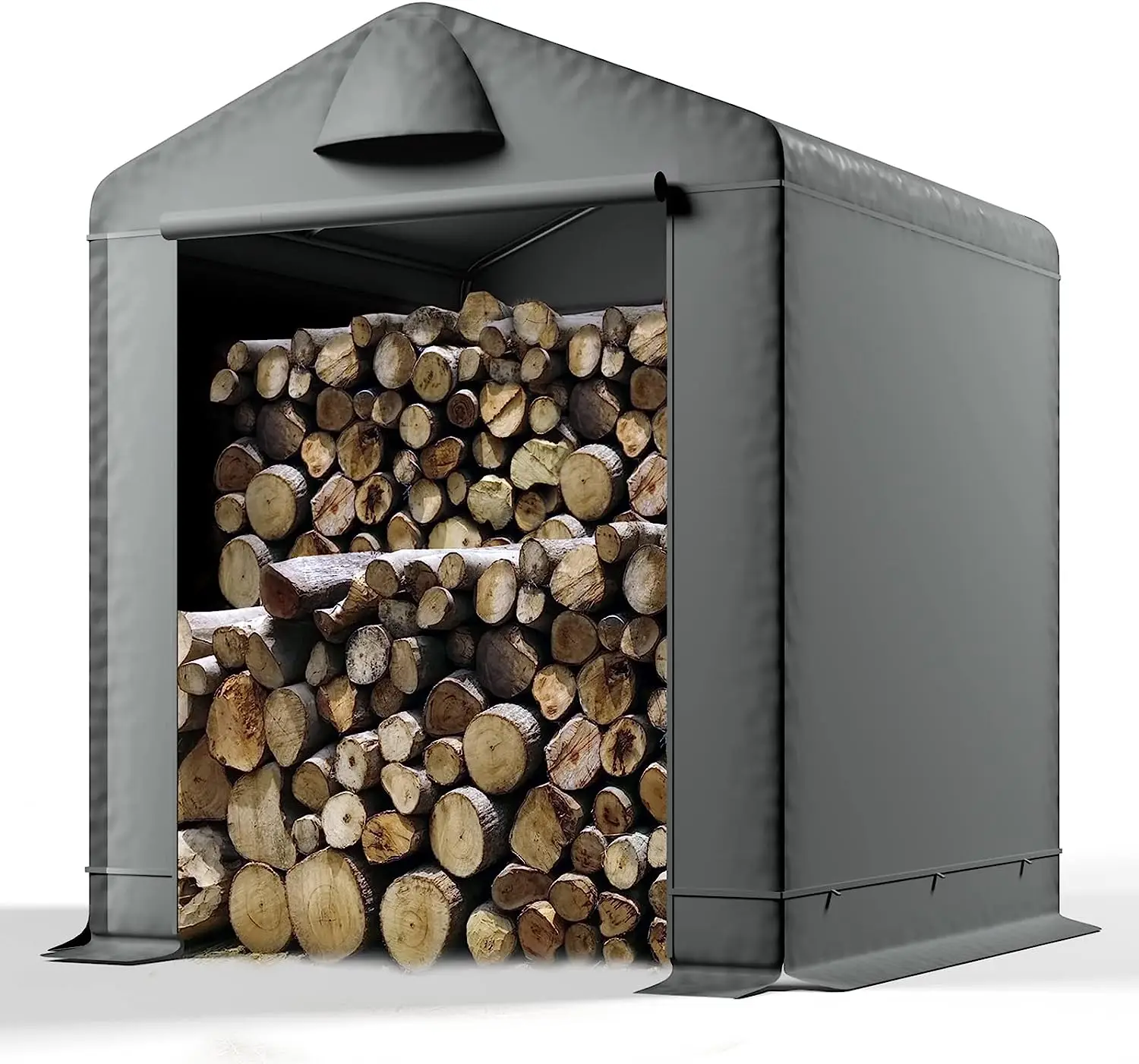 7.4 x 6.2 Outdoor Storage Tent with Vents Carport Canopy with Waterproof Cover Temporary Shelter for Bike, Motorcycle