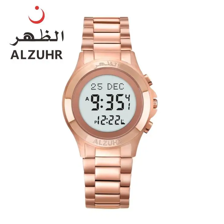 Factory price al fajr prayer watches dual time azan new design waterproof azan lovers watch for men ALZUHR505