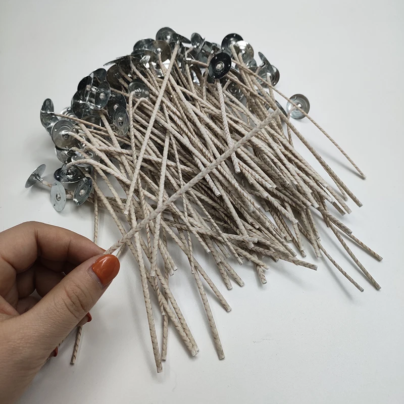 2024 Factory Sales DIY Handmade Scented Candle Wax Core Smokeless Pure Cotton Wicks Customized Length Cotton Wicks for Candles