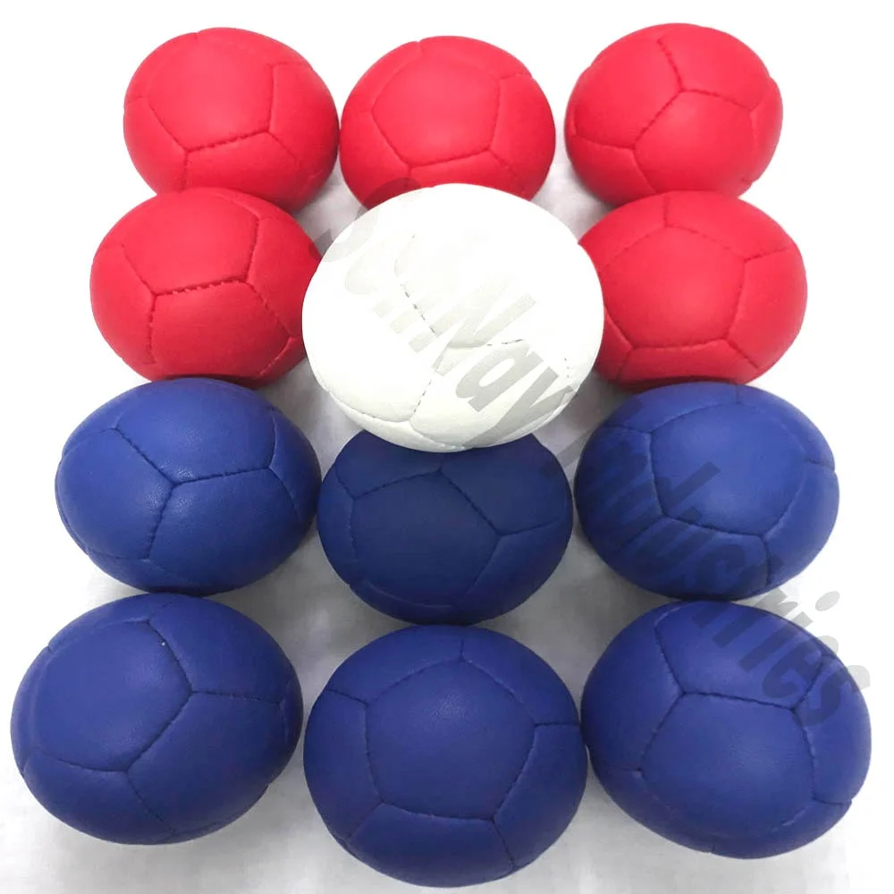 Boccia Balls Set 13 balls Super Soft Medium and Hard Feels with Customized Logo on Balls and Carrying bag
