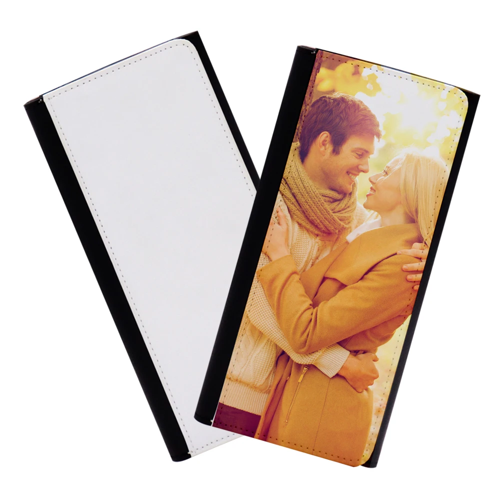 Custom Designer PU Leather Purse with Many Bags Stitching Style Fashion Unisex Long Wallet with Zipper and Fold Closure