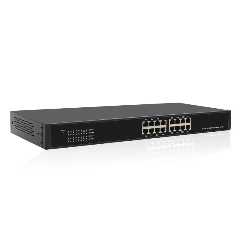 16p 10/100/1000M rack mount switch 19'Metal case Ethernet Switch Internal Power Supply  Fast Rack-moun Ethernet Switch