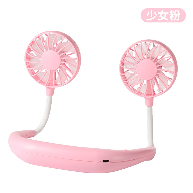 High Quality Rechargeable 360 degree Portable Mini Neckband Fan Neck Hanging Lazy Sport Fan