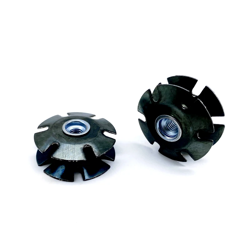 Front fork lifting center for mountain bikes, thick sunflower nut, suitable 28.6 front fork round tube stars crown insert nut