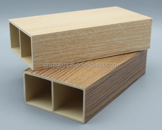 Factory Direct 75*50mm WPC Hollow Square column Timber Tube For Pergola Partition Wall